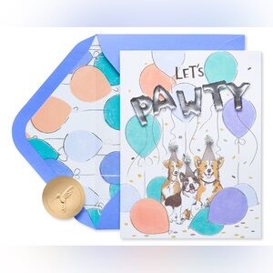 🆕Papyrus “Lets Pawty” Birthday Greeting Card